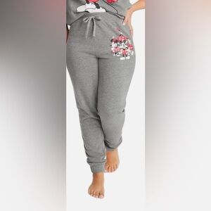 Disney Mickey Mouse & Friends Gray Graphic Sweatpants, Size XS